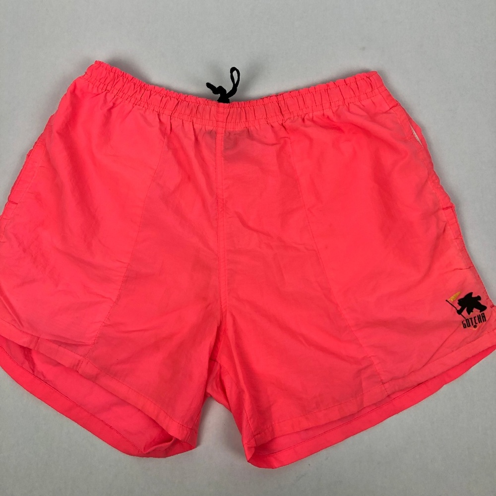 Vintage sty GOTCHA  Neon PINK shorts 1980's Size L